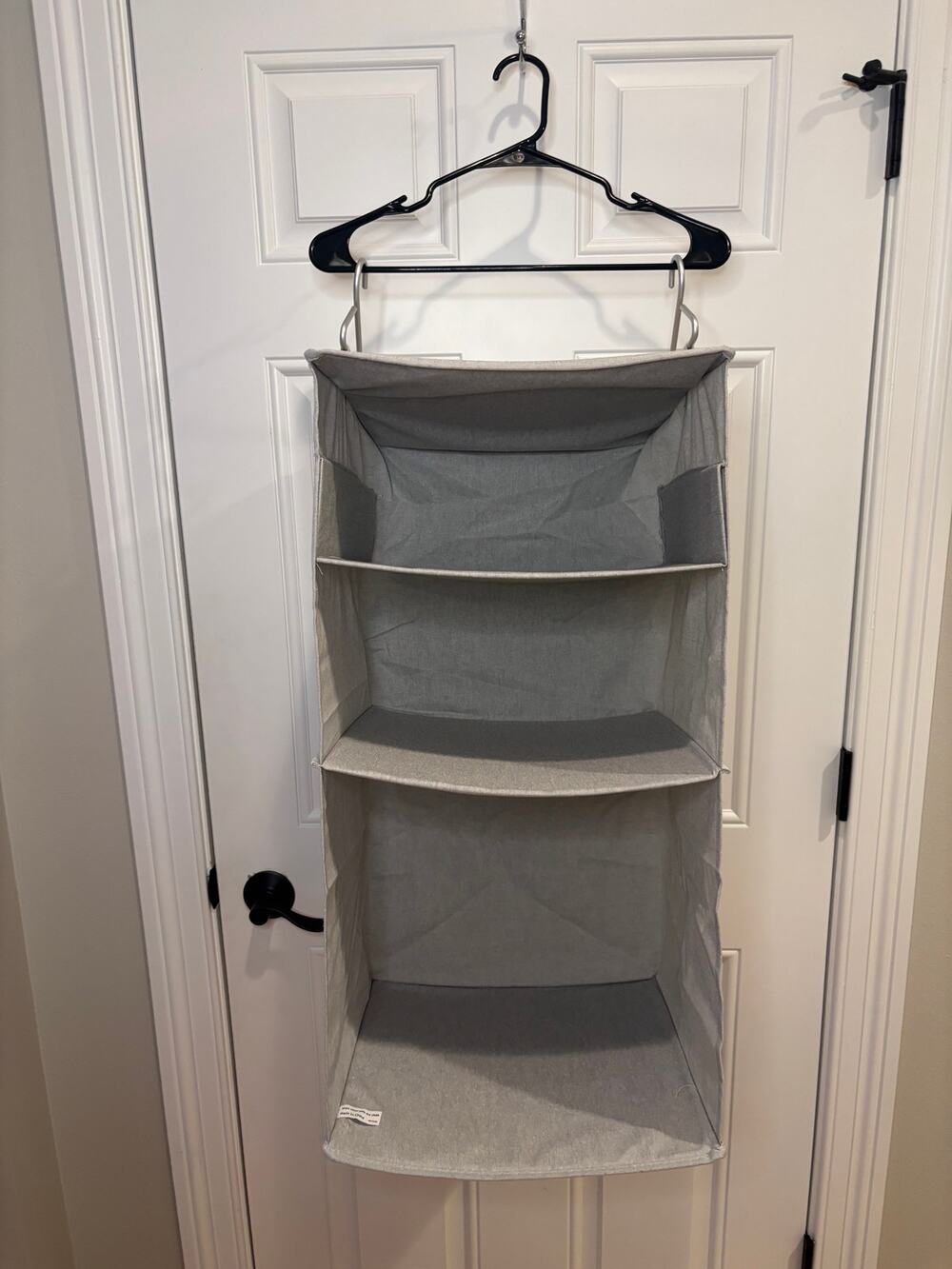 Target Gray Fabric 3-Shelf Hanging Closet Organizer